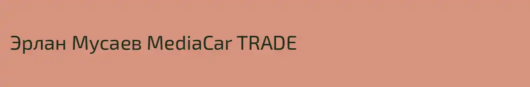Эрлан Мусаев MediaCar TRADE